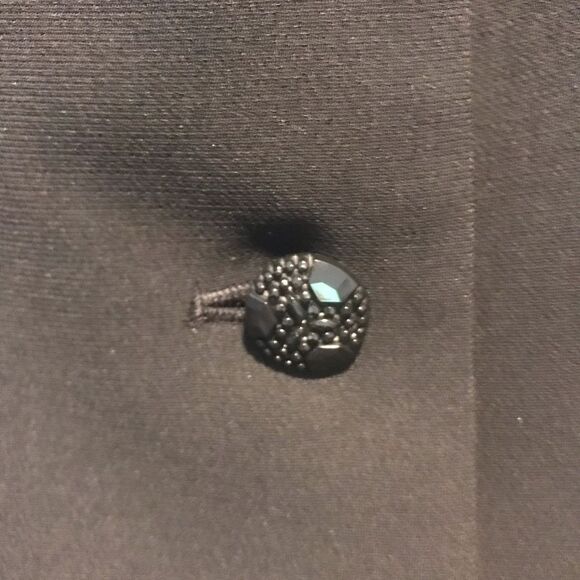 Kasper Skirt Suit Women's Size 10 Black 2-Piece Set Blazer & Skirt Waist Beading - Picture 7 of 9